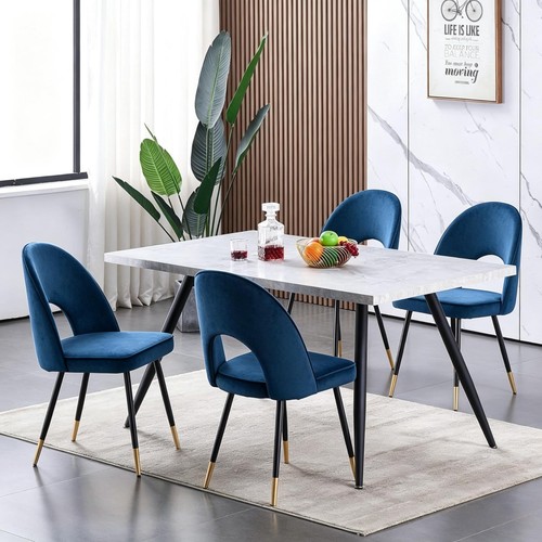 Marble effect dining table and - effect,
