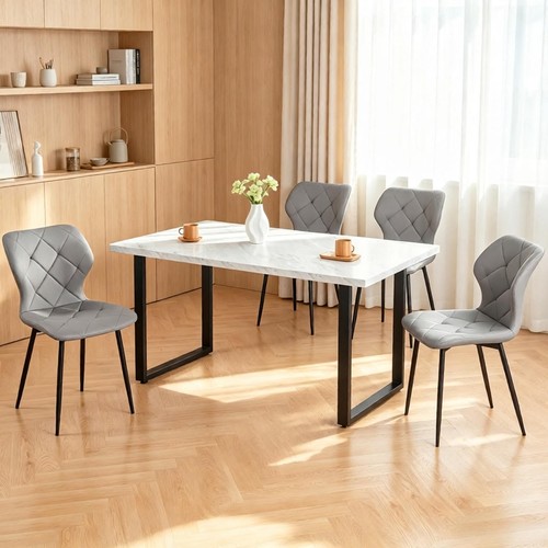Wooden table marble effect - table, and