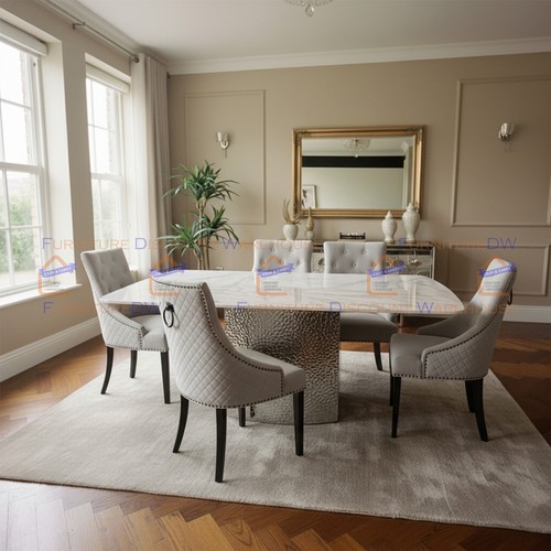 Roma 180cm white - marble, dining