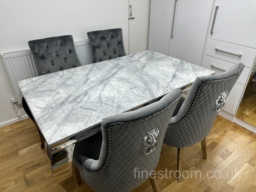 Grey marble dining - dining, table