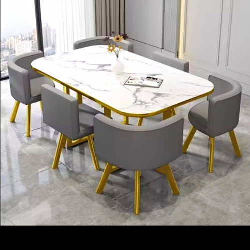 Modern dining table - 6, chairs