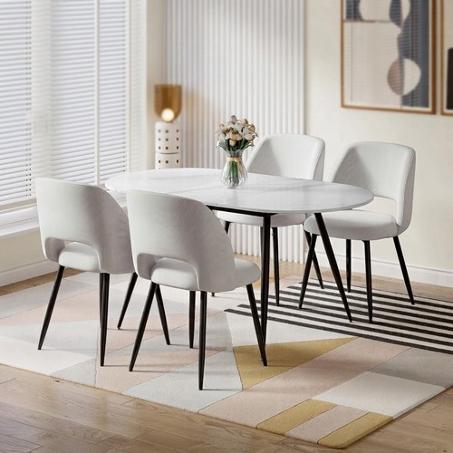 Elegant extendable oval dining - extendable,
