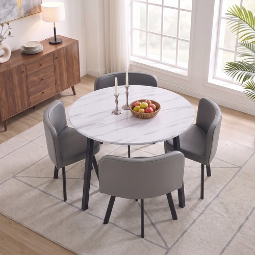 Compact round dining table - round,