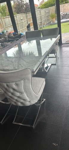 Fab marble dining table - marble,