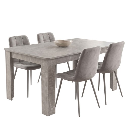 Modern stone grey dining table - stone,