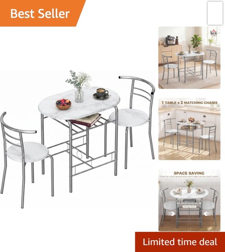 White marble effect - effect, 3-piece