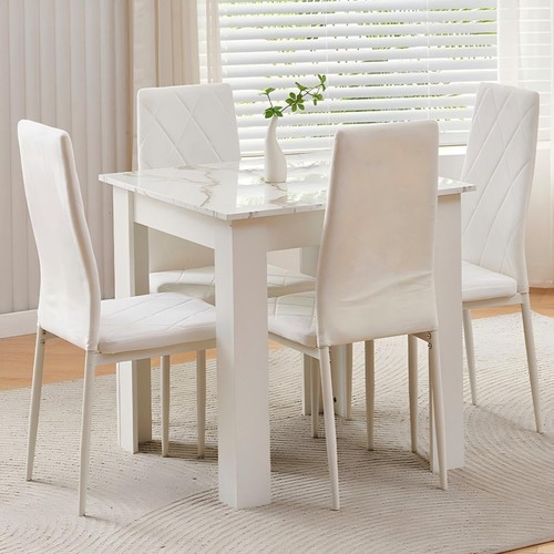 Square dining table - with, 4
