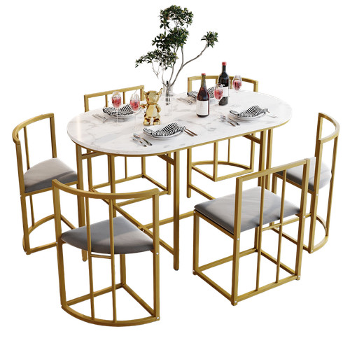 Dining table and chairs set - and,