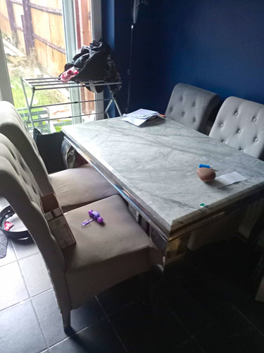 5pc grey marble effect - 5pc,