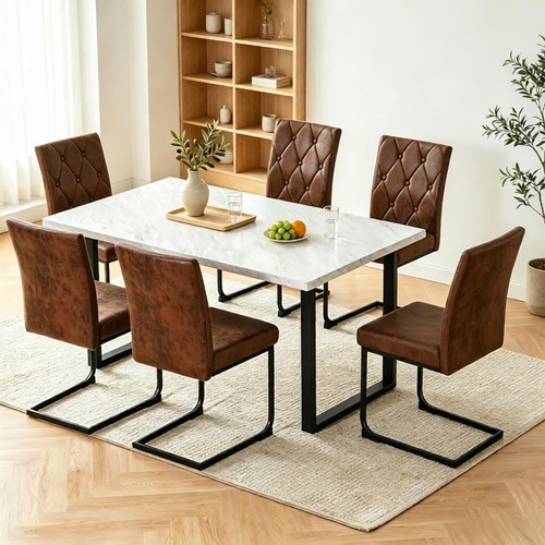 Marble effect wooden - effect, table