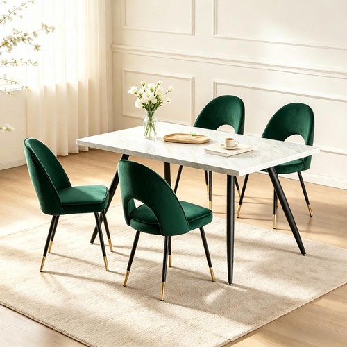 Marble effect dining table - marble,