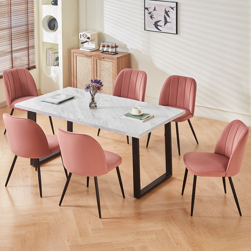 Marble effect table - effect, velvet