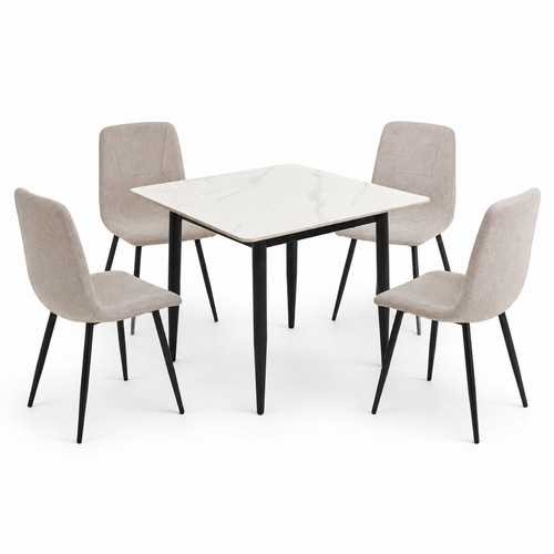 Cream marble dining - dining, 4