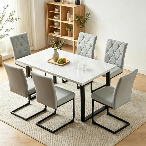 Marble effect wooden table and - marble,