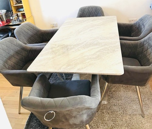 Marble dining table with - marble,