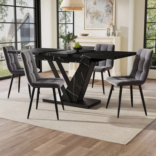 Extendable dining table - dining, 4