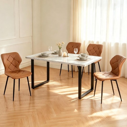 Wooden table with marble - table,
