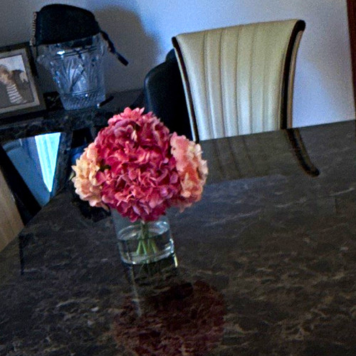Rectangular marbled dining