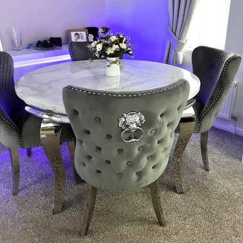 Marble dining table set 4 - set, +