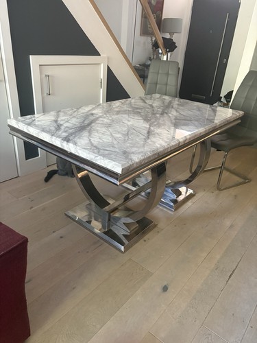 Grey marble dining - dining, table